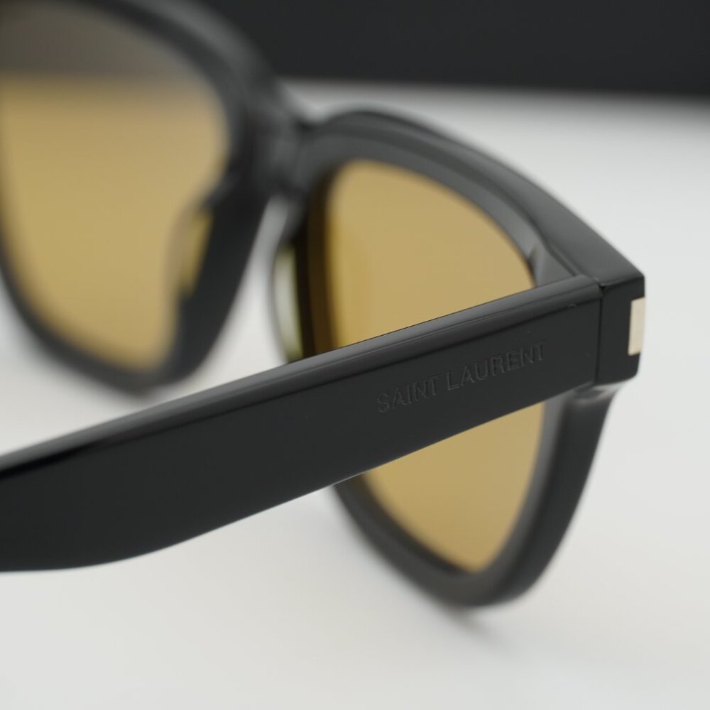 Saint Laurent SL462SULPICE 009 Cat Eye Sunglasses - Black/Yellow - Picture 3 of 12